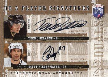 2006-07 Be A Player - Be a Player Signatures Duals #D-SN Teemu Selanne / Scott Niedermayer Front