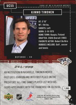2006-07 Be A Player - Up Close and Personal #UC55 Kimmo Timonen Back