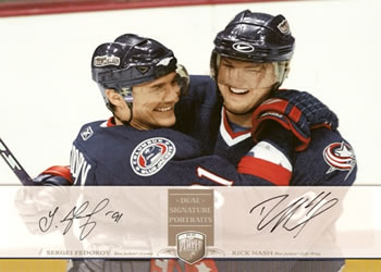 2006-07 Be A Player Portraits - Dual Signature Portraits #DS-FN Sergei Fedorov / Rick Nash Front