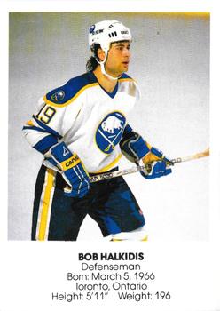1985-86 Blue Shield Buffalo Sabres Small #11 Bob Halkidis Front