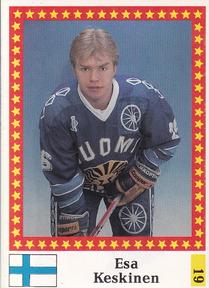 1991 Semic Hockey VM (Swedish) Stickers #19 Esa Keskinen Front