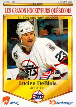 1992-93 Panini Durivage #2 Lucien Deblois Front
