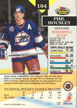 1993-94 Stadium Club - Members Only #104 Phil Housley Back