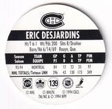 1994-95 POG Canada Games NHL #139 Eric Desjardins Back