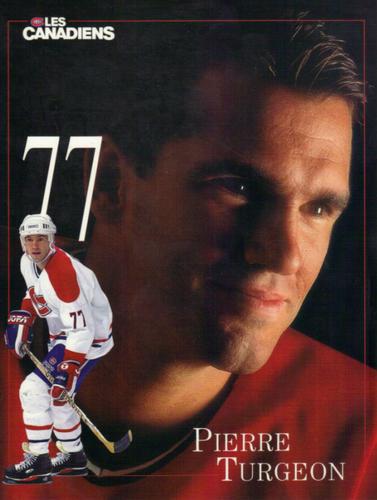 1996-97 Montreal Canadiens Line-Up Sheets #NNO Pierre Turgeon Front