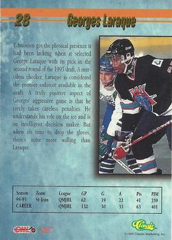 1995 Classic Hockey Draft #28 Georges Laraque Back