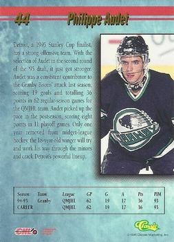 1995 Classic Hockey Draft #44 Philippe Audet Back