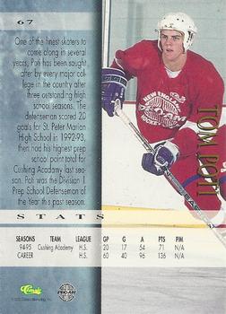 1995 Classic Hockey Draft #67 Tom Poti Back