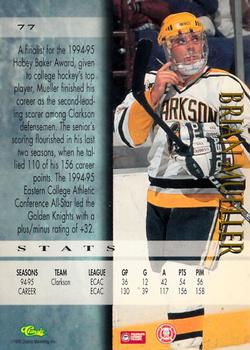 1995 Classic Hockey Draft #77 Brian Mueller Back