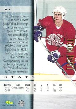 1995 Classic Hockey Draft - Gold #67 Tom Poti Back