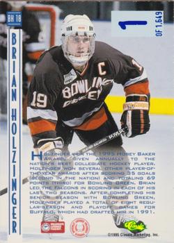 1995 Classic Hockey Draft - Ice Breakers #BK 18 Brian Holzinger Back