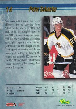 1995 Classic Hockey Draft - Printer's Proofs #14 Peter Schaefer Back