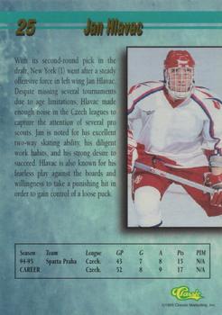 1995 Classic Hockey Draft - Printer's Proofs #25 Jan Hlavac Back