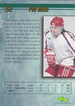 1995 Classic Hockey Draft - Printer's Proofs #52 Petr Buzek Back