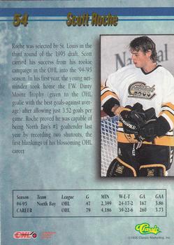 1995 Classic Hockey Draft - Printer's Proofs #54 Scott Roche Back