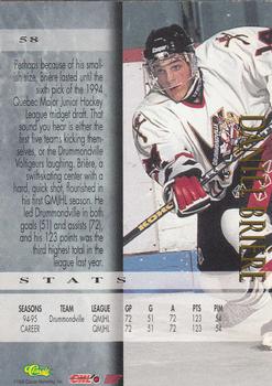 1995 Classic Hockey Draft - Printer's Proofs #58 Daniel Briere Back