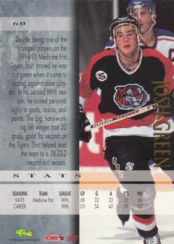 1995 Classic Hockey Draft - Printer's Proofs #60 Josh Green Back