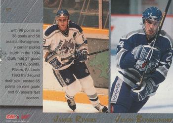1995 Classic Hockey Draft - Printer's Proofs #97 Ethan Moreau / Zdenek Nedved / Jamie Rivers / Jason Bonsignore Back
