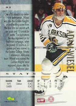 1995 Classic Hockey Draft - Silver #81 Adam Wiesel Back