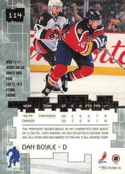 1999-00 Be a Player Millennium Signature Series - All-Star Fantasy Sapphire #114 Dan Boyle Back