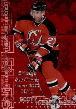 1999-00 Be a Player Millennium Signature Series - Chicago Sun-Times Ruby #144 Scott Niedermayer Front