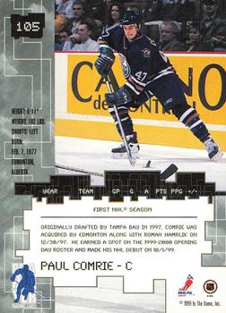 1999-00 Be a Player Millennium Signature Series - Chicago Sun-Times Sapphire #105 Paul Comrie Back