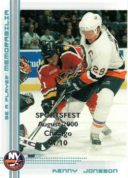 2000-01 Be a Player Memorabilia - Chicago Sportsfest Blue #150 Kenny Jonsson Front