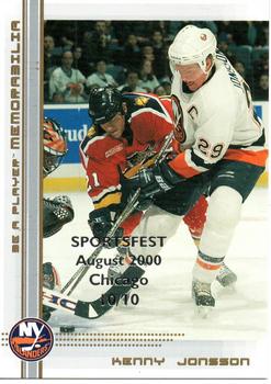 2000-01 Be a Player Memorabilia - Chicago Sportsfest Gold #150 Kenny Jonsson Front