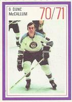 1970-71 Esso Power Players #NNO Dunc McCallum Front