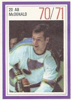 1970-71 Esso Power Players #NNO Ab McDonald Front