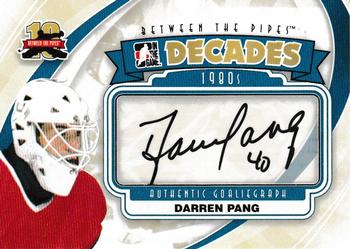 2011-12 In The Game Between The Pipes - Authentic Goaliegraph #A-DP Darren Pang Front