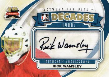 2011-12 In The Game Between The Pipes - Authentic Goaliegraph #A-RW Rick Wamsley Front