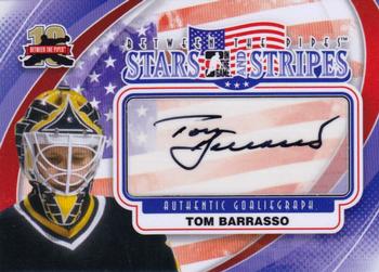 2011-12 In The Game Between The Pipes - Authentic Goaliegraph #A-TB2 Tom Barrasso Front