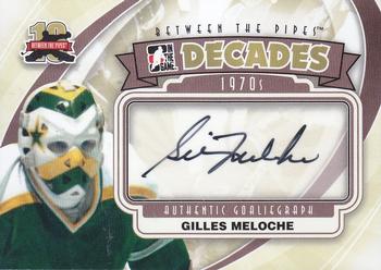 2011-12 In The Game Between The Pipes - Authentic Goaliegraph #A-GM Gilles Meloche Front