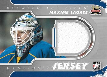2011-12 In The Game Between The Pipes - Game Used Jersey Silver #M-55 Maxime Lagace Front