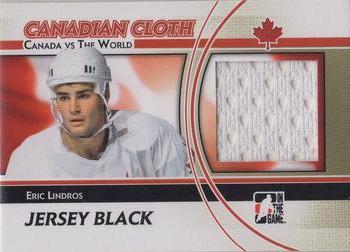 2011-12 In The Game Canada vs. The World - Canadian Cloth Jersey Black #CCM-15 Eric Lindros Front