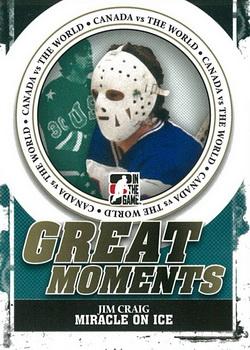 2011-12 In The Game Canada vs. The World - Great Moments #GM-04 Jim Craig Front