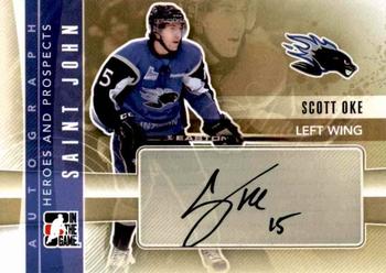 2011-12 In The Game Heroes and Prospects - Autographs #A-SO Scott Oke Front