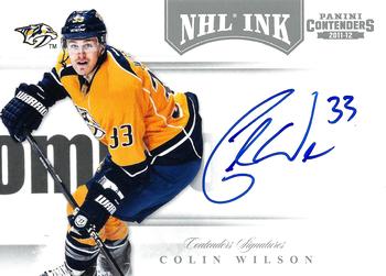 2011-12 Panini Contenders - NHL Ink #31 Colin Wilson Front