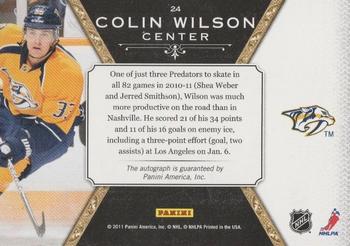 2011-12 Panini Crown Royale - Scratching The Surface Signatures #24 Colin Wilson Back