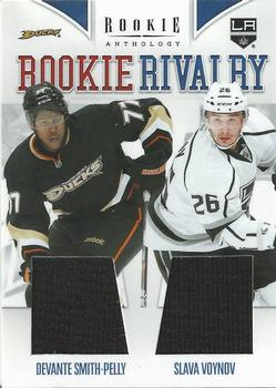 2011-12 Panini Rookie Anthology - Rookie Rivalry Dual Jerseys #1 Devante Smith-Pelly / Slava Voynov Front