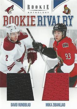 2011-12 Panini Rookie Anthology - Rookie Rivalry Dual Jerseys #20 David Rundblad / Mika Zibanejad Front