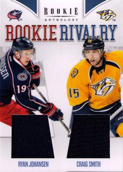 2011-12 Panini Rookie Anthology - Rookie Rivalry Dual Jerseys #8 Ryan Johansen / Craig Smith Front