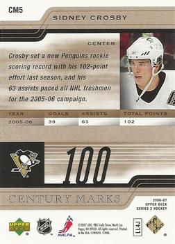 2006-07 Upper Deck - Century Marks #CM5 Sidney Crosby Back