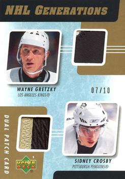 2006-07 Upper Deck - Generations Duals Patches #G2P-GC Sidney Crosby / Wayne Gretzky Front