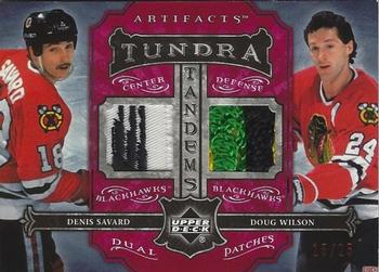 2006-07 Upper Deck Artifacts - Tundra Tandems Dual Patches Red #TT-WS Denis Savard / Doug Wilson Front