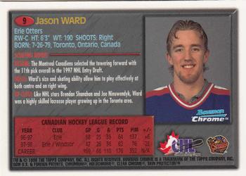 1998 Bowman Chrome CHL #9 Jason Ward Back