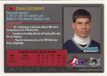 1998 Bowman Chrome CHL #14 David Legwand Back