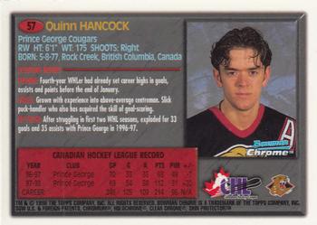 1998 Bowman Chrome CHL #57 Quinn Hancock Back