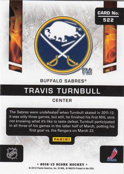 2012-13 Score #522 Travis Turnbull Back